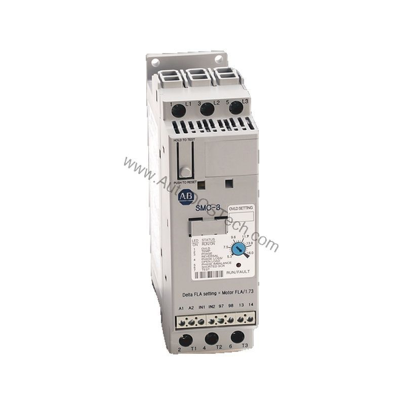 Figure 1: Front view of the Allen-Bradley 150-F625JAE industrial automation component showing its physical design and enclosure.