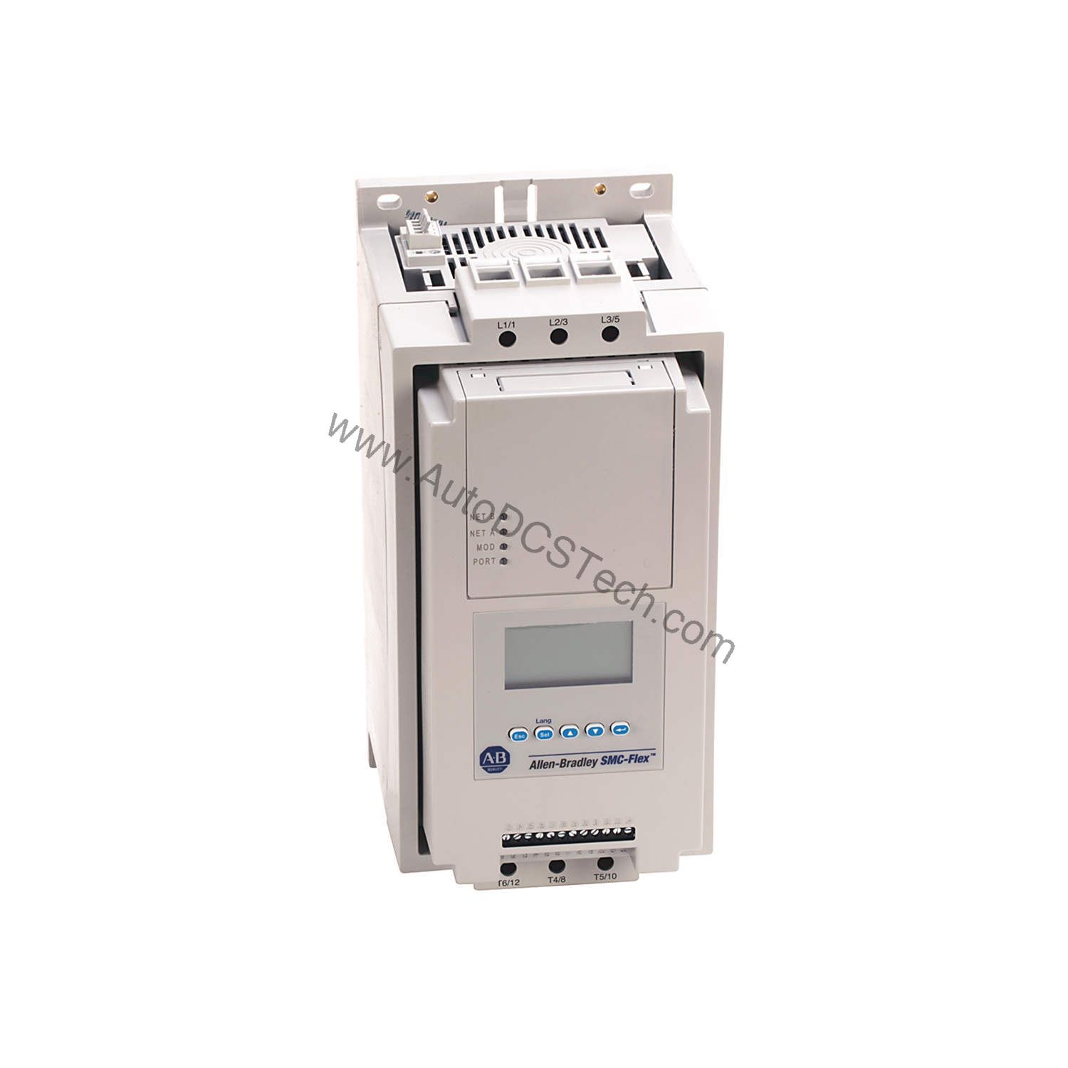 Figure 1: Front view of the Allen-Bradley 150-F780NBAD industrial automation component showing its physical design and enclosure.
