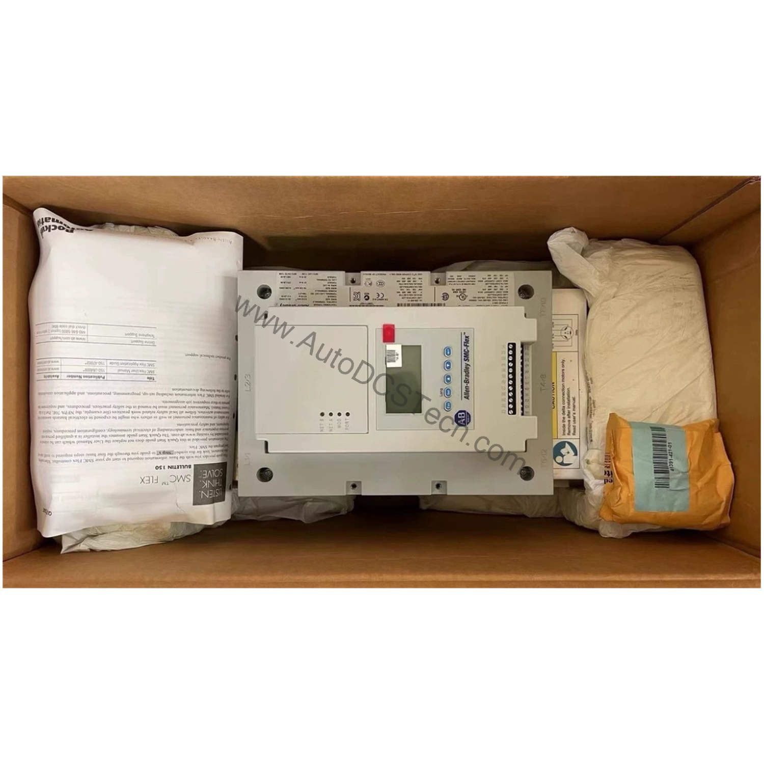 Figure 1: Front view of the Allen-Bradley 150-F85NBR industrial automation component showing its physical design and enclosure.