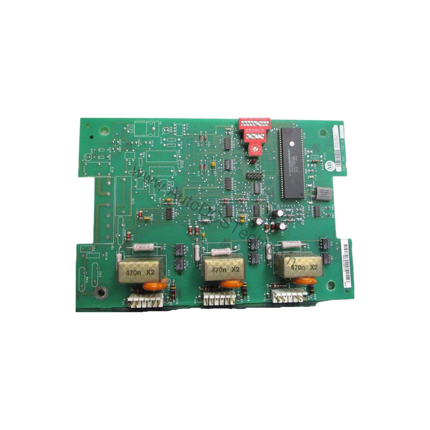 Figure 1: Front view of the Allen-Bradley 150-N2D industrial automation component showing its physical design and enclosure.