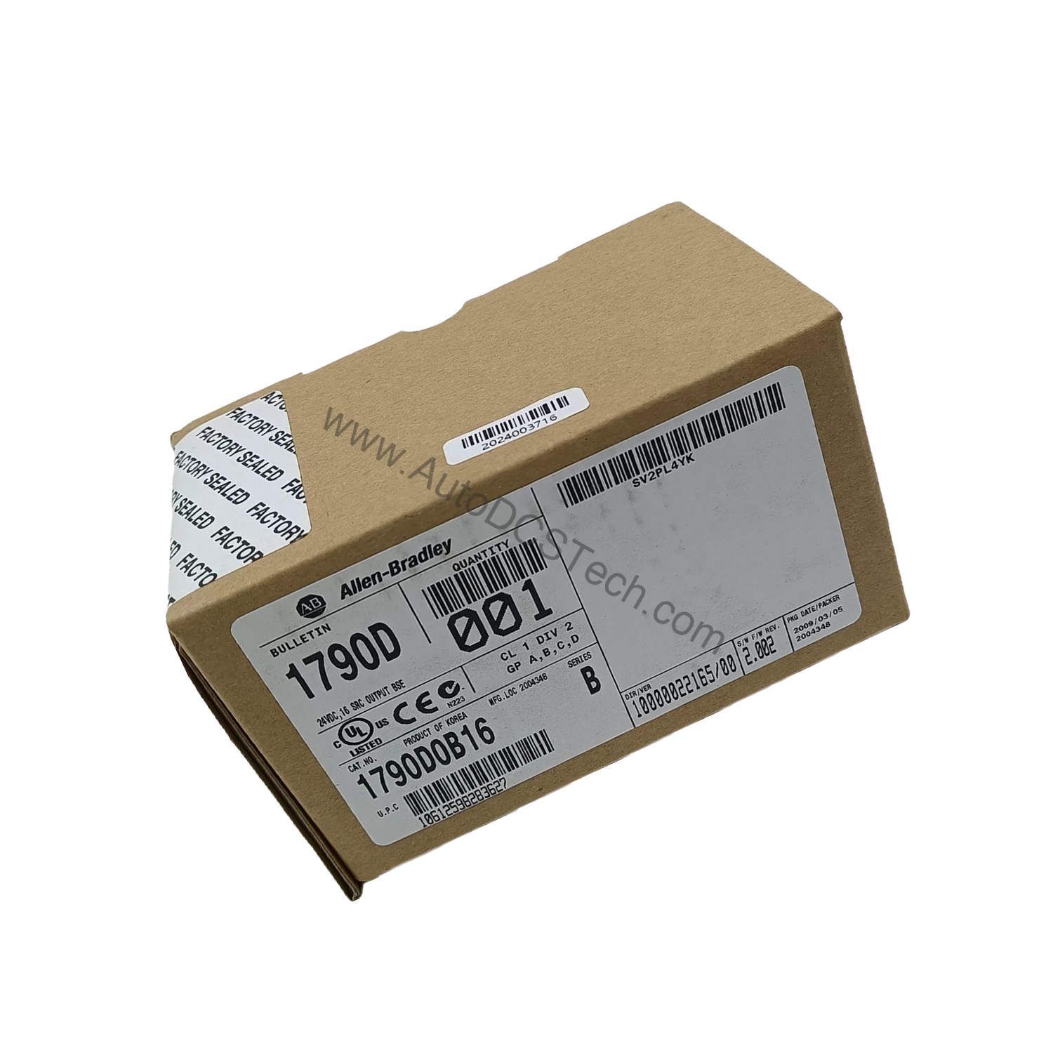 Figure 2: Technical layout and connection details for the Allen-Bradley 1790D-T8A0 industrial automation component.