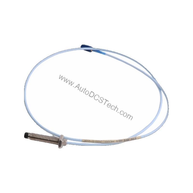 Figure 2: Technical layout and connection details for the Bently Nevada 330103-00-08-10-02-05 industrial automation component.