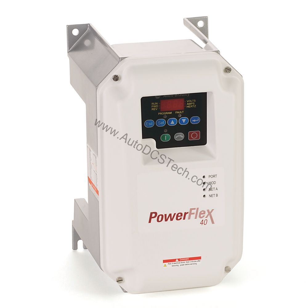 Figure 1: Front view of the Allen-Bradley 22B-E9P9F104 industrial automation component showing its physical design and enclosure.