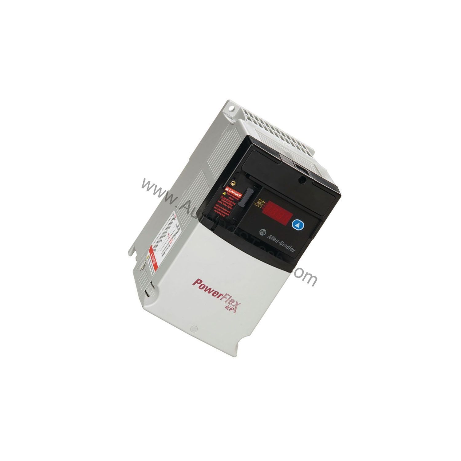 Figure 1: Front view of the Allen-Bradley 22D-D2P3N104 industrial automation component showing its physical design and enclosure.