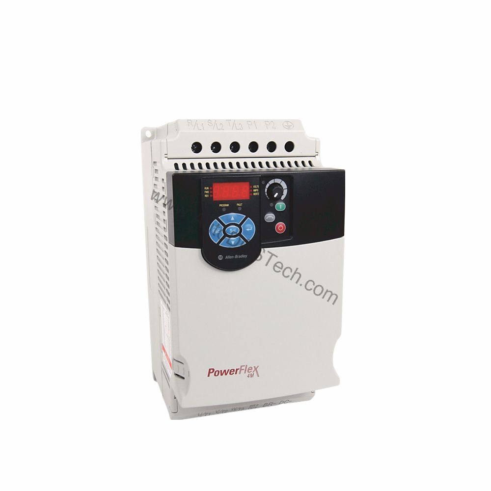 Figure 1: Front view of the Allen-Bradley 22F-D018N104 industrial automation component showing its physical design and enclosure.