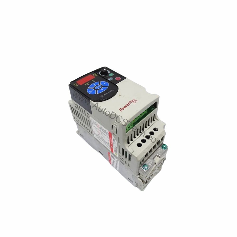 Figure 1: Front view of the Allen-Bradley 22F-D1P5N103 industrial automation component showing its physical design and enclosure.