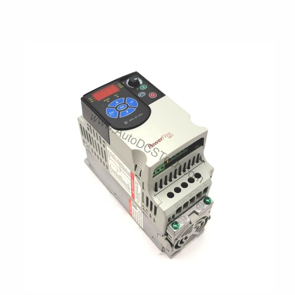 Figure 1: Front view of the Allen-Bradley 22F-D4P2N113 industrial automation component showing its physical design and enclosure.