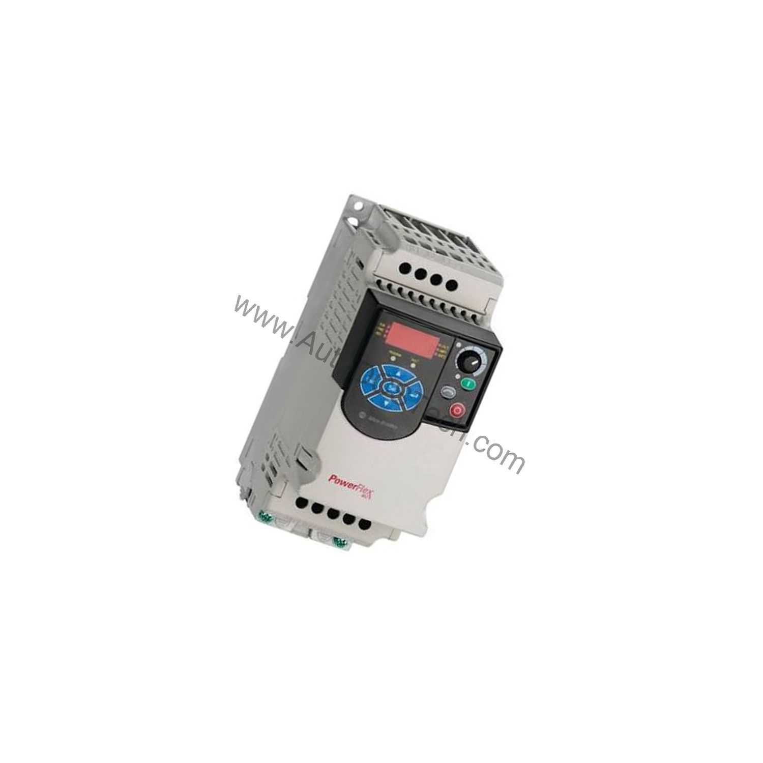 Figure 1: Front view of the Allen-Bradley 22F-RF025-BL industrial automation component showing its physical design and enclosure.