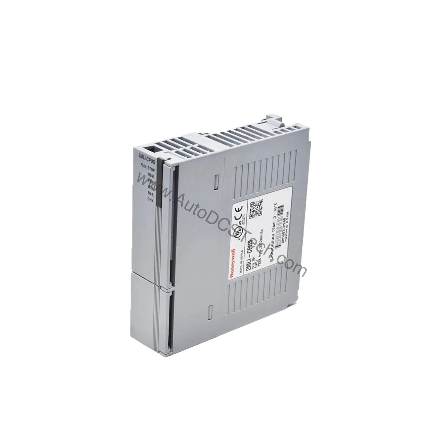 Figure 1: Front view of the Honeywell 2MLI-CPUH industrial automation component showing its physical design and enclosure.
