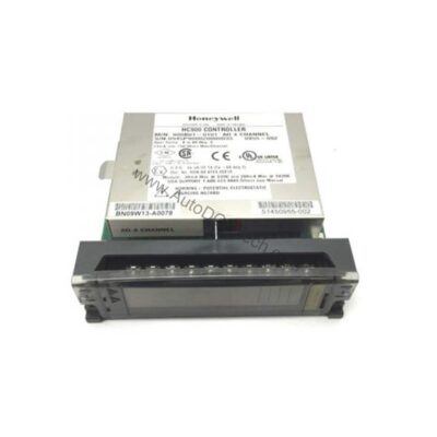 Figure 1: Front view of the Honeywell 900B01-0301 industrial automation component showing its physical design and enclosure.