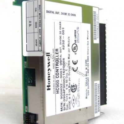 Figure 1: Front view of the Honeywell 900U02-0100 industrial automation component showing its physical design and enclosure.