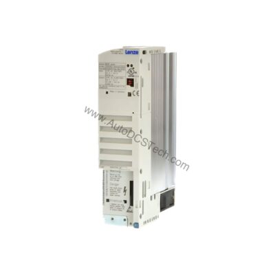 Figure 1: Front view of the Lenze E82EV152K4C200 industrial automation component showing its physical design and enclosure.