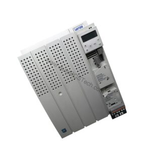Figure 2: Technical layout and connection details for the Lenze E82EV303K4B201 industrial automation component.