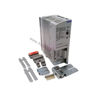 Figure 1: Front view of the Lenze E82EV551K2C industrial automation component showing its physical design and enclosure.