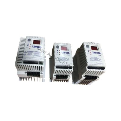 Figure 1: Front view of the Lenze ESMD371L4TXA industrial automation component showing its physical design and enclosure.