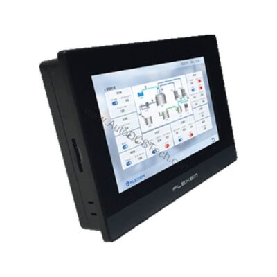Figure 1: Front view of the Flexem FE7070IP industrial automation component showing its physical design and enclosure.