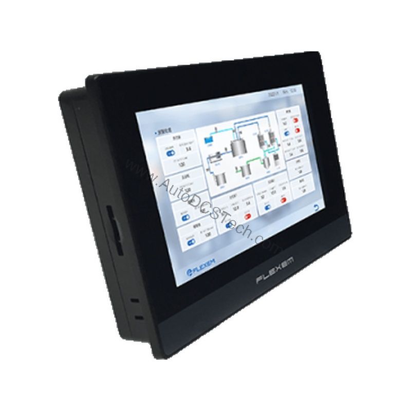 Figure 1: Front view of the Flexem FE7070IP industrial automation component showing its physical design and enclosure.