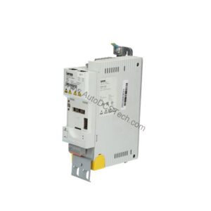 Figure 2: Technical layout and connection details for the Lenze I5DAE175F10010000S industrial automation component.