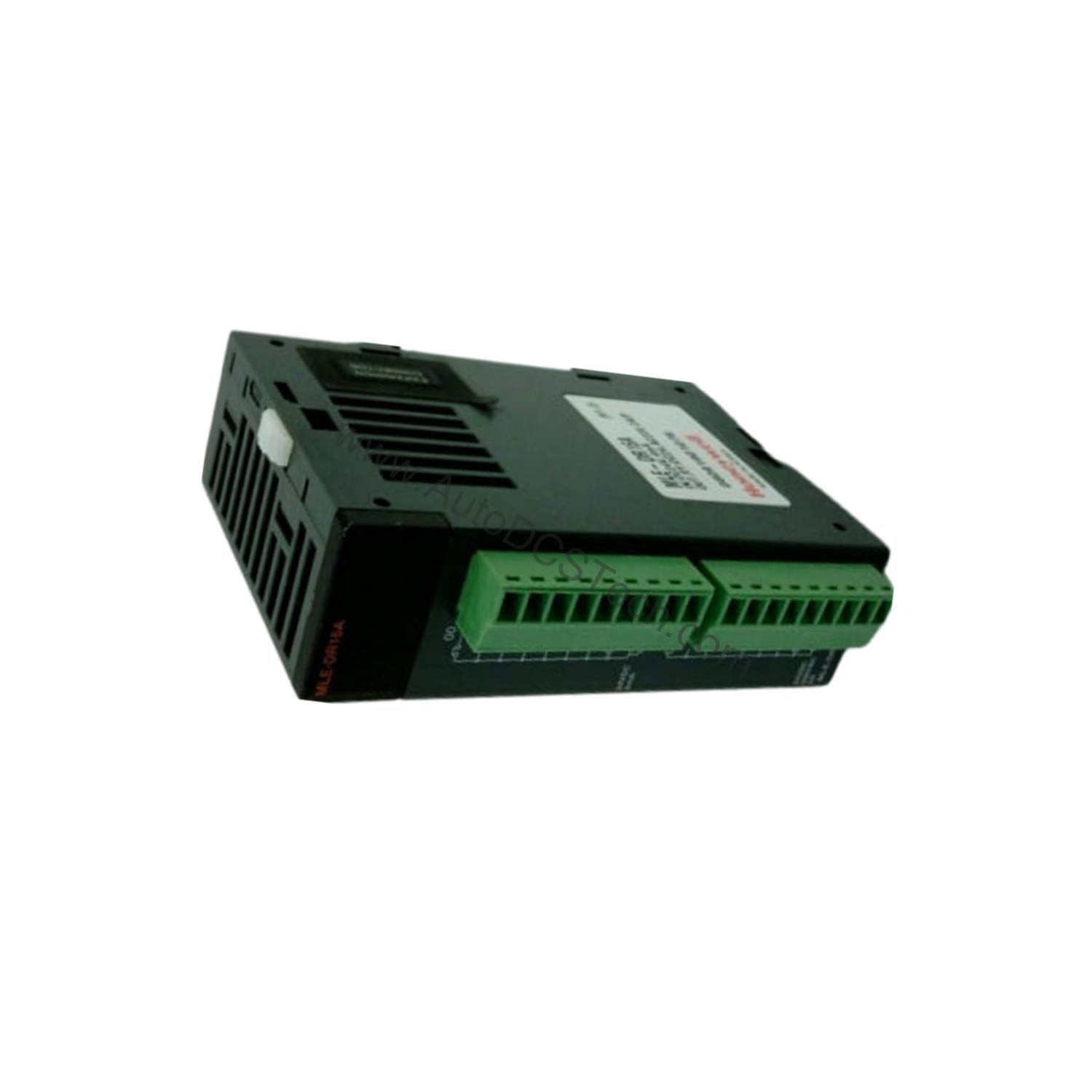 Figure 2: Technical layout and connection details for the Honeywell MLE-DR16A industrial automation component.