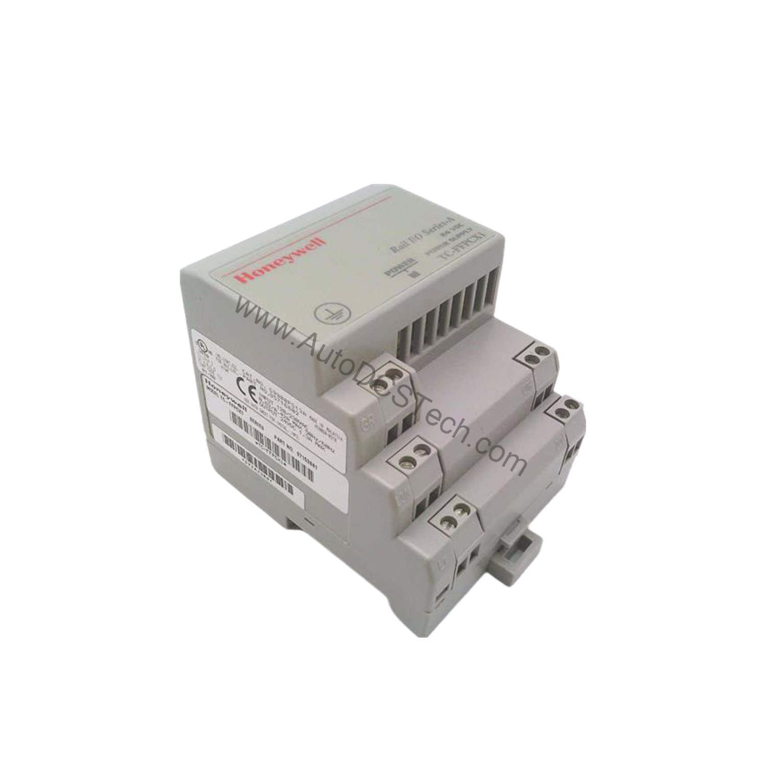 Figure 1: Front view of the Honeywell TC-PIB161 industrial automation component showing its physical design and enclosure.