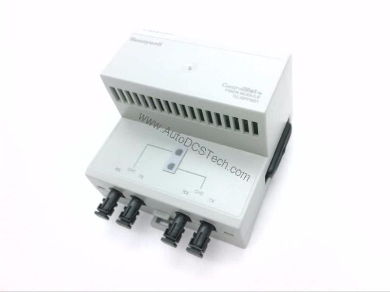 Figure 1: Front view of the Honeywell TC-RPFM01 industrial automation component showing its physical design and enclosure.