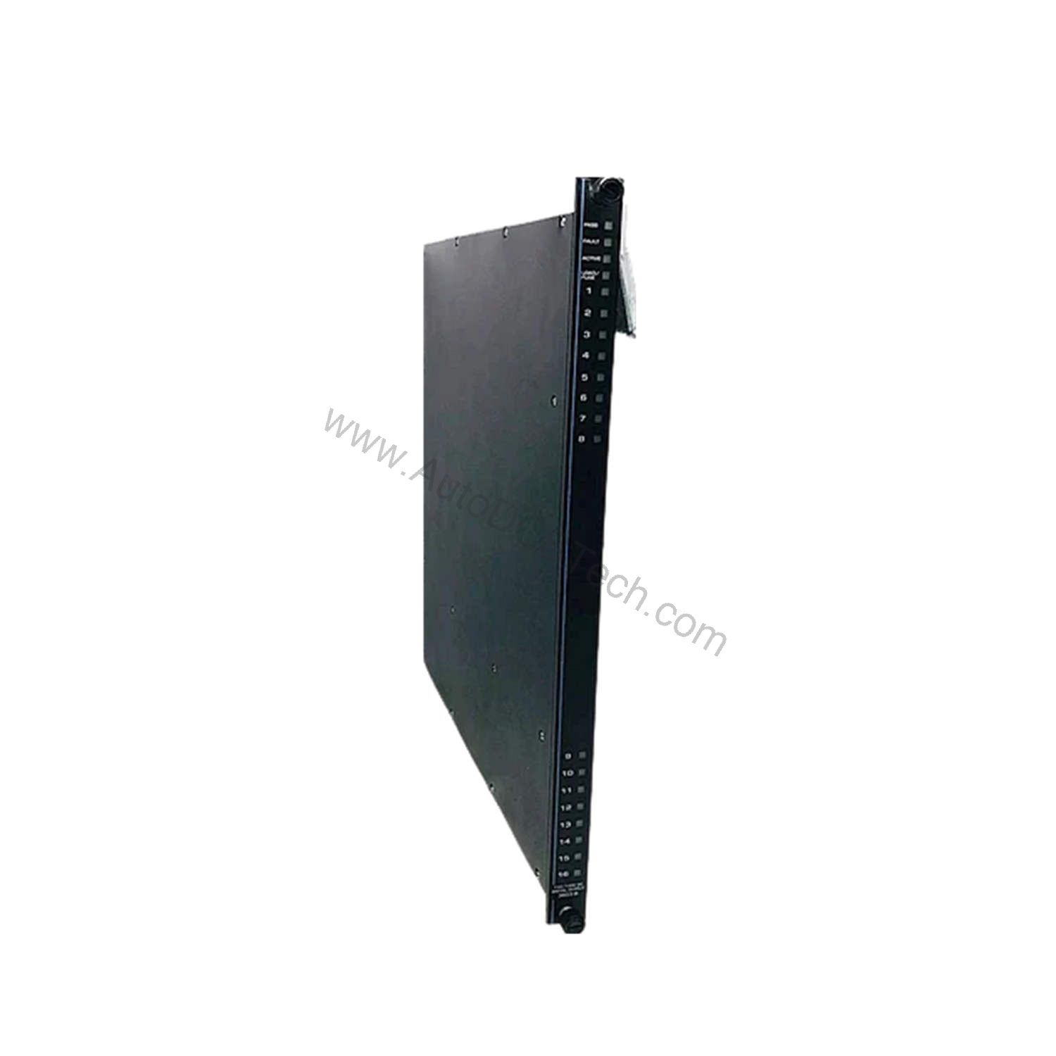 Figure 1: Front view of the Triconex 3501T industrial automation component showing its physical design and enclosure.