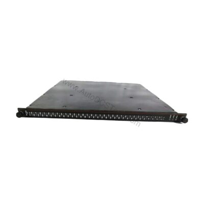 Figure 1: Front view of the Triconex 3504E industrial automation component showing its physical design and enclosure.