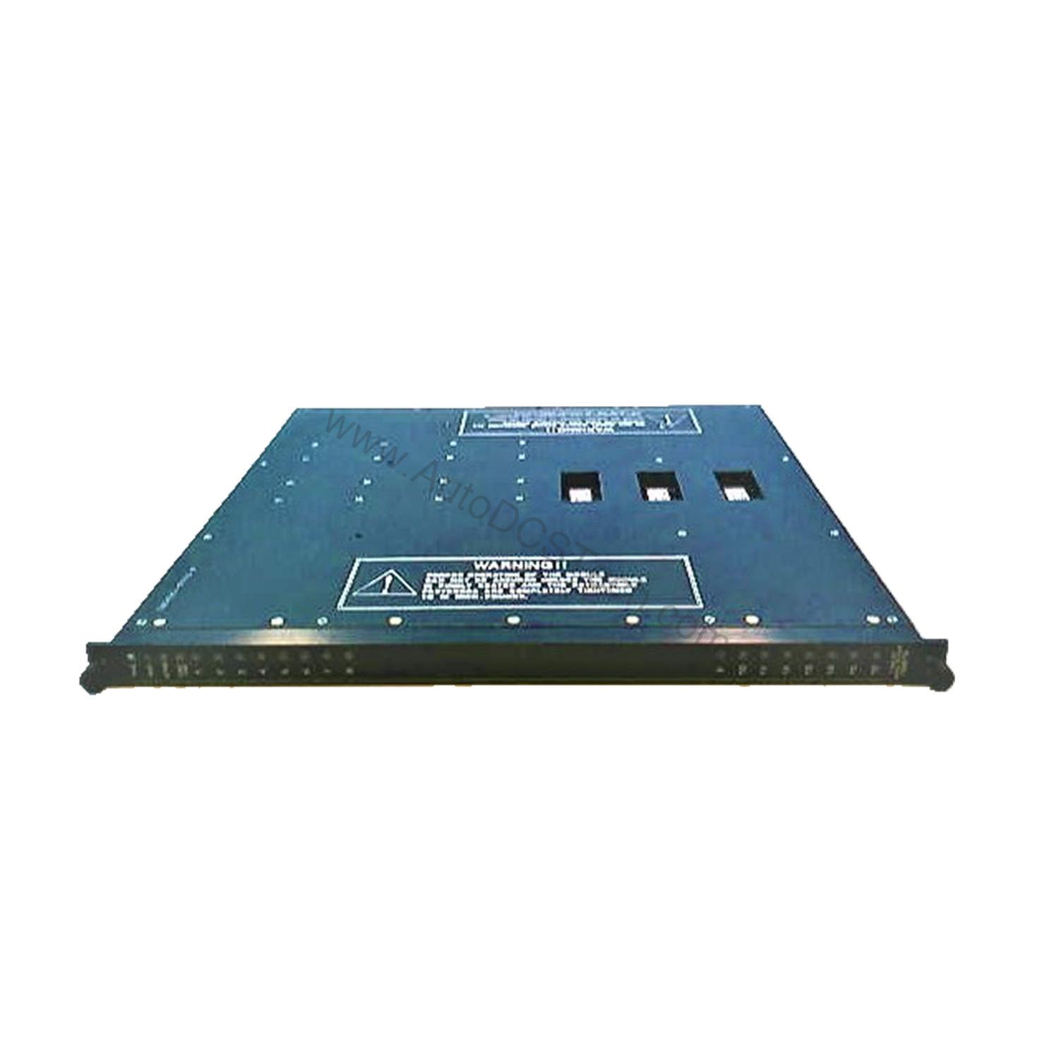 Figure 1: Front view of the Triconex 3601E industrial automation component showing its physical design and enclosure.