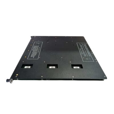 Figure 1: Front view of the Triconex 3805E industrial automation component showing its physical design and enclosure.