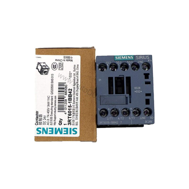 3RT6015-1BB42 7A 3kW 24V DC Contactor