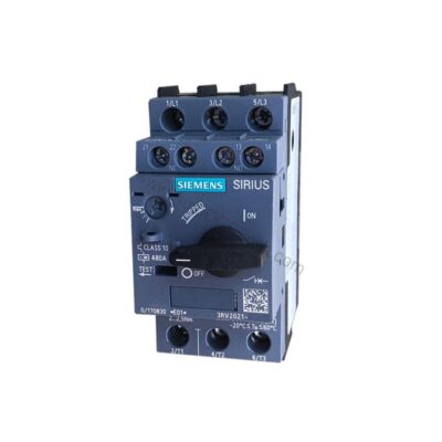 Figure 1: Front view of the Siemens 3RV6021-4CA15 industrial automation component showing its physical design and enclosure.
