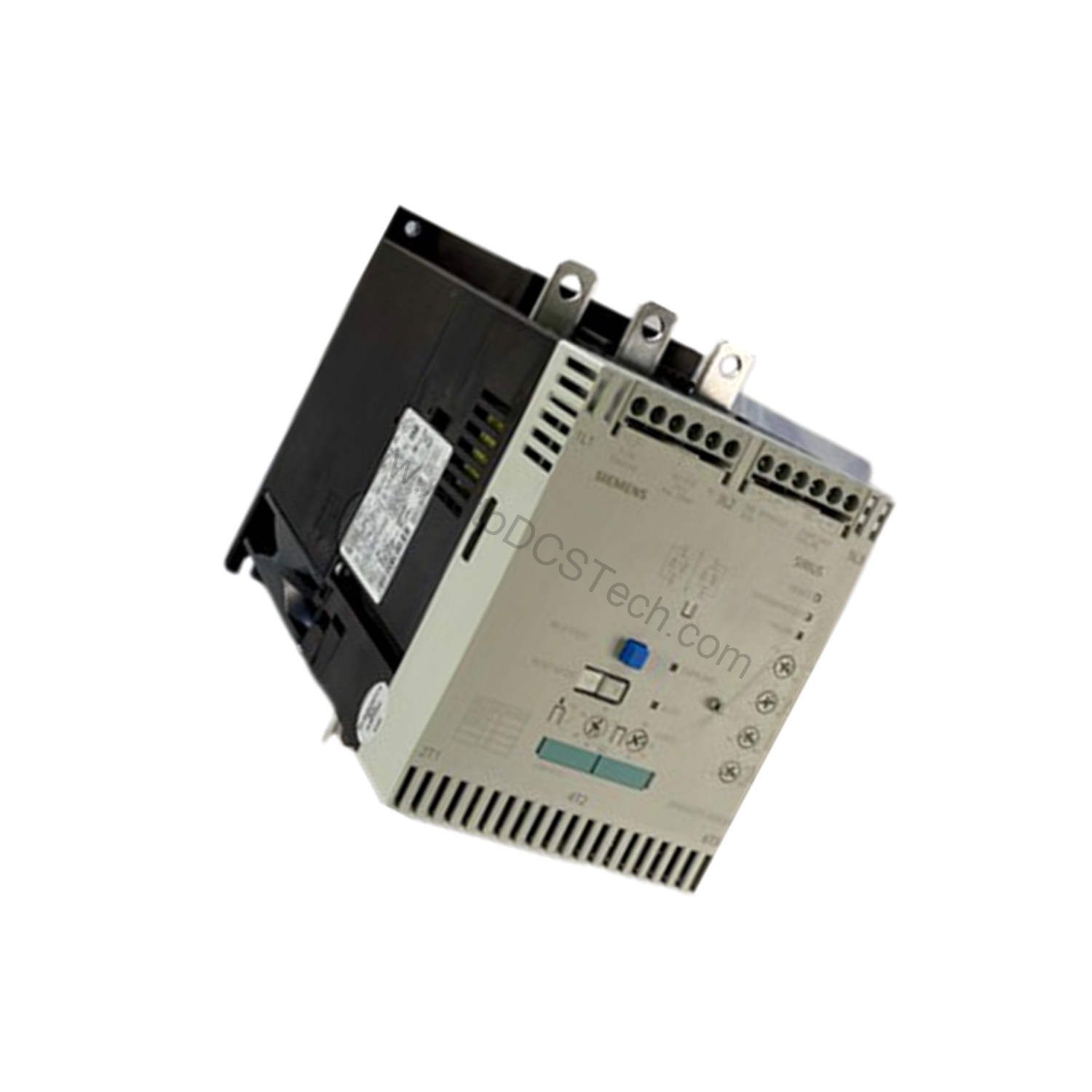 Figure 2: Technical layout and connection details for the Siemens 3RW4055-6BB44 industrial automation component.