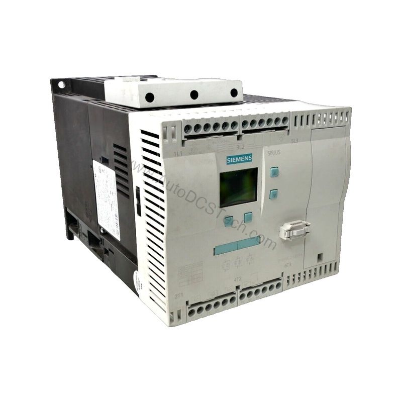 Figure 1: Front view of the Siemens 3RW4422-1BC44 industrial automation component showing its physical design and enclosure.
