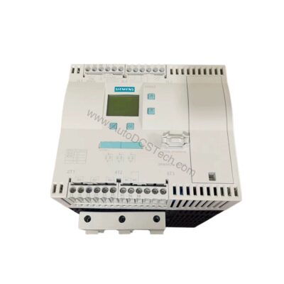 Figure 2: Technical layout and connection details for the Siemens 3RW4426-1BC44 industrial automation component.