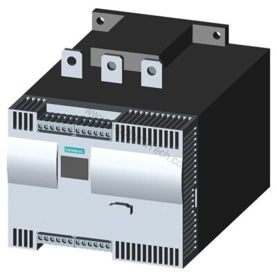 Figure 1: Front view of the Siemens 3RW4447-6BC44 industrial automation component showing its physical design and enclosure.