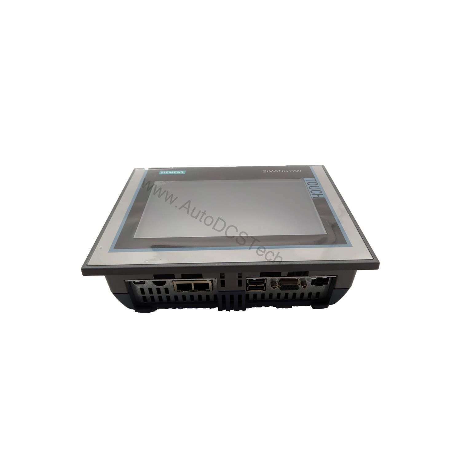 Figure 1: Front view of the Siemens 6AV2124-0GC01-0AX0 industrial automation component showing its physical design and enclosure.