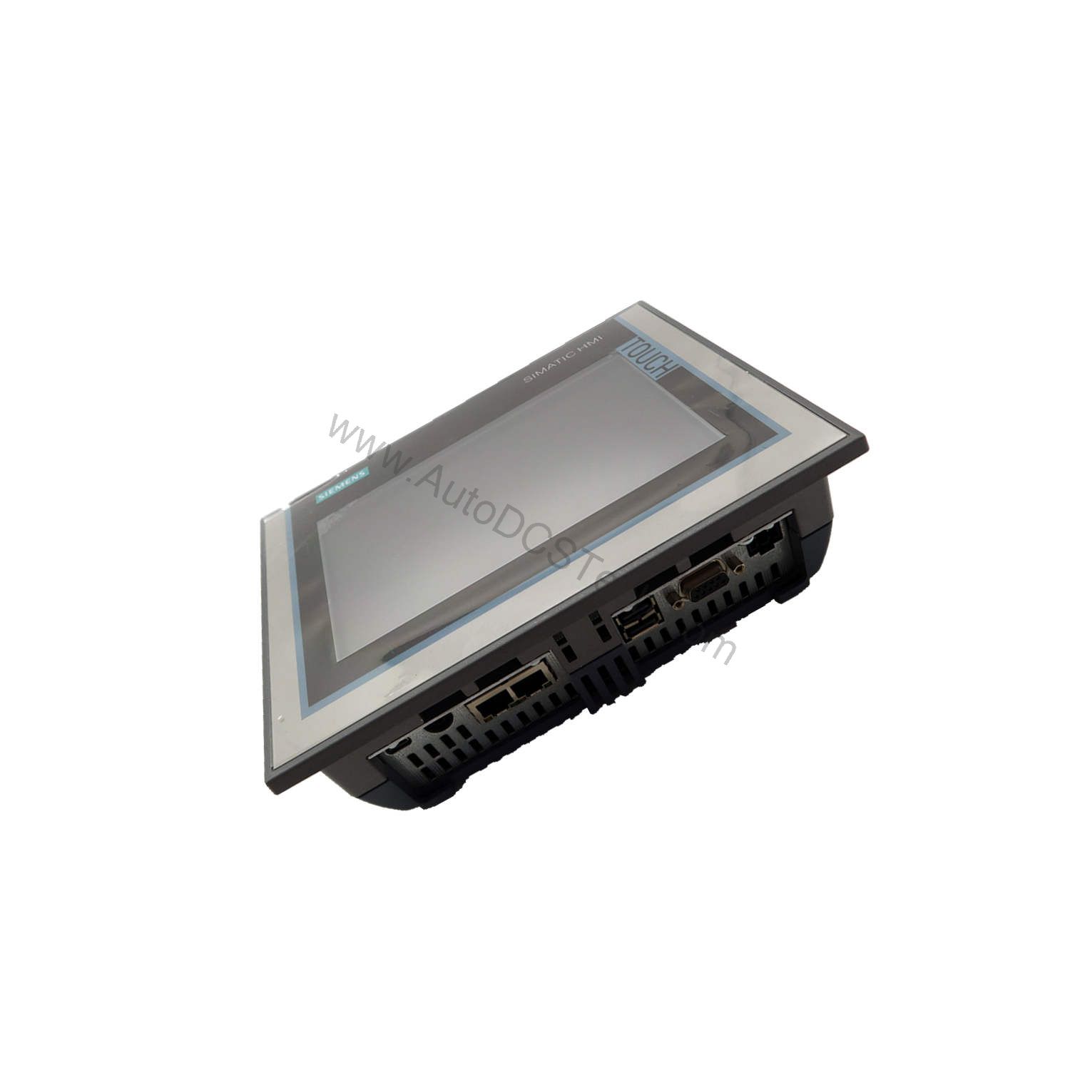 Figure 2: Technical layout and connection details for the Siemens 6AV2124-1GC01-0AX0 industrial automation component.