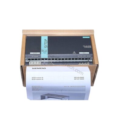 Figure 1: Front view of the Siemens 6EP1437-3BA00 industrial automation component showing its physical design and enclosure.