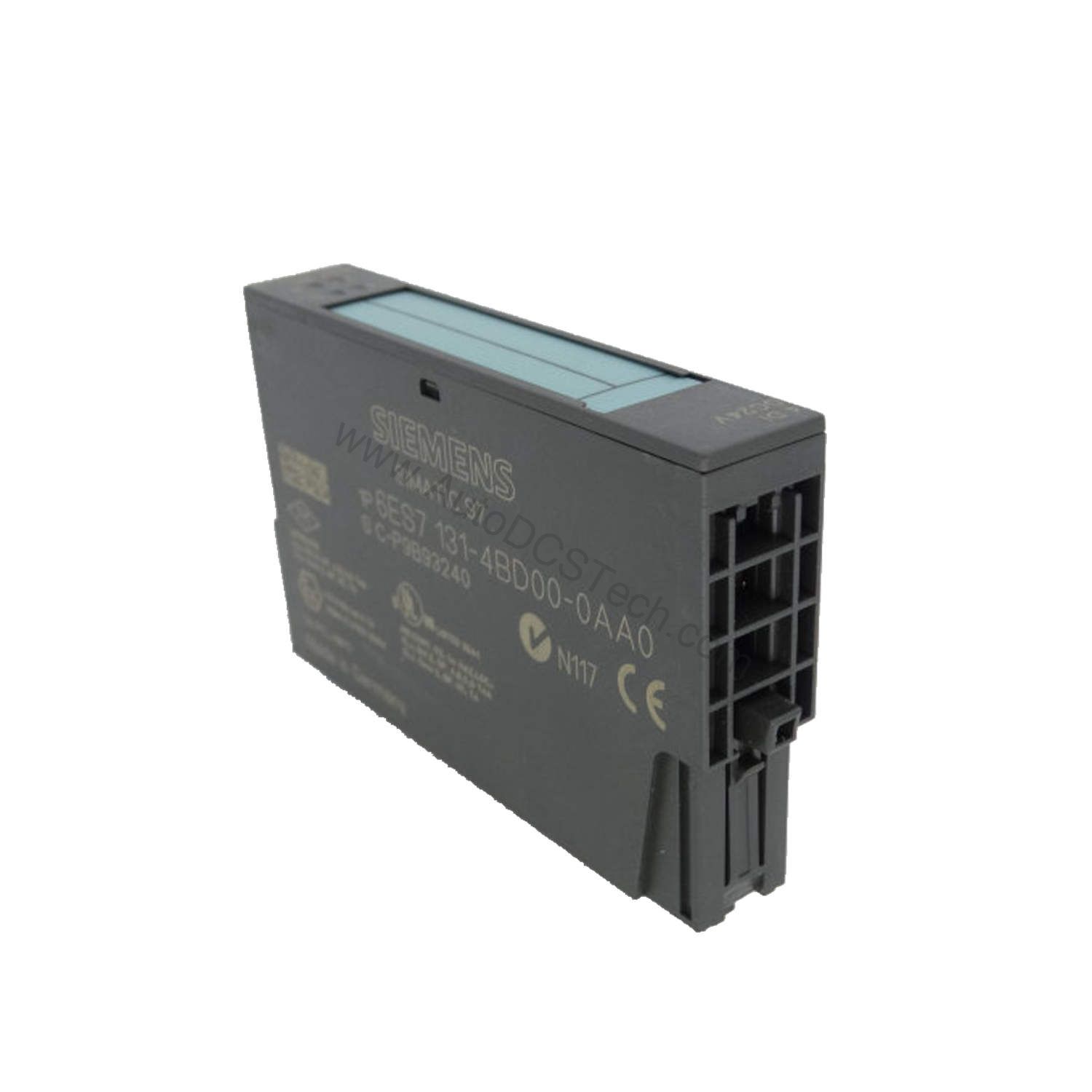 Figure 1: Front view of the Siemens 6ES7131-0BH00-0XB0 industrial automation component showing its physical design and enclosure.