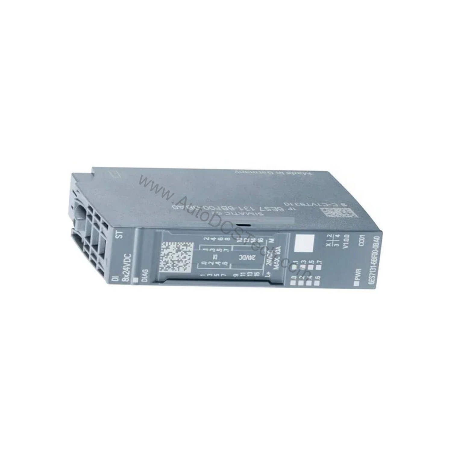 Figure 2: Technical layout and connection details for the Siemens 6ES7132-6BF01-0BA0 industrial automation component.
