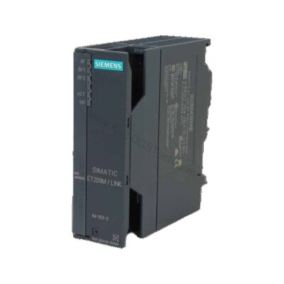 Figure 1: Front view of the Siemens 6ES7153-2BA10-0XB0 industrial automation component showing its physical design and enclosure.