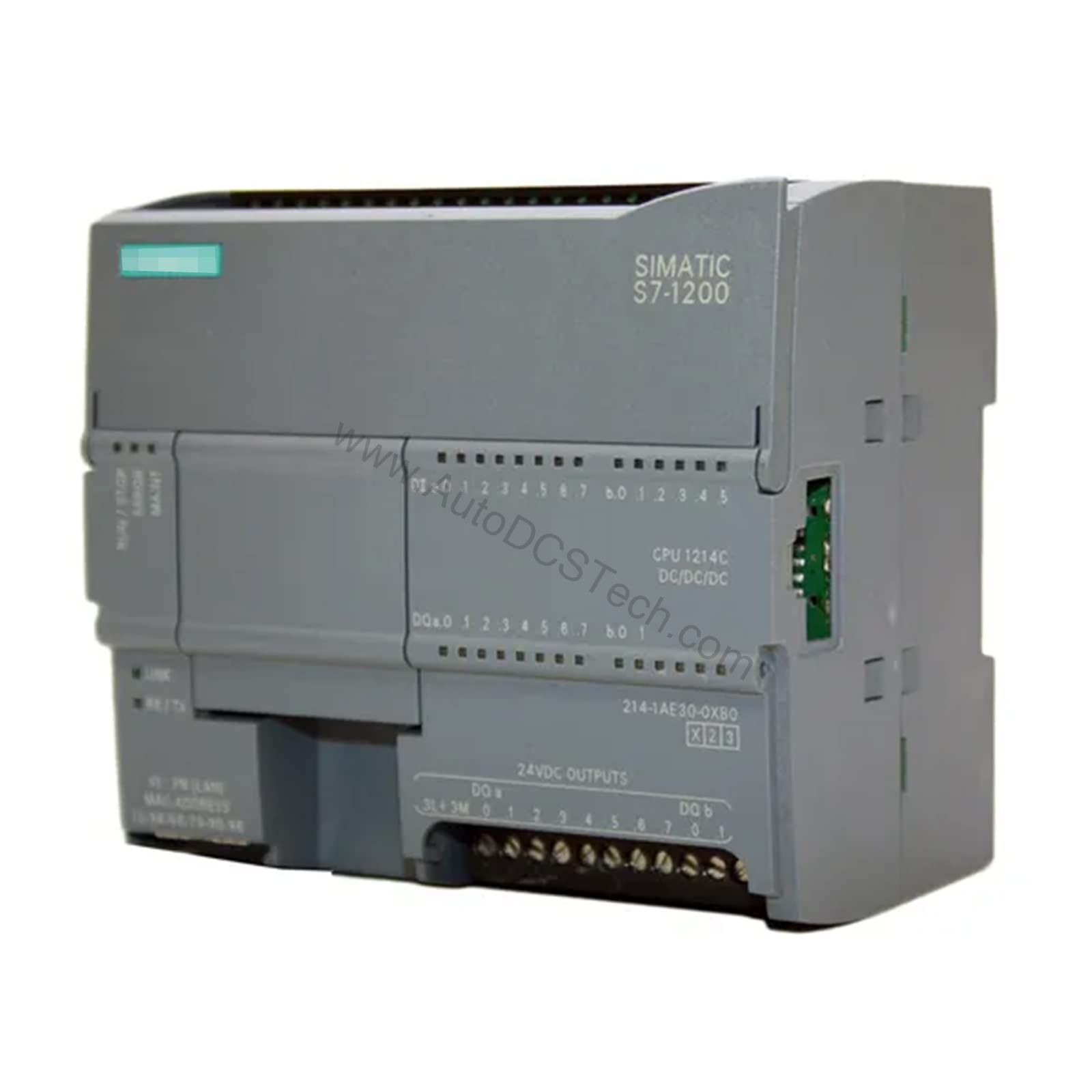 Figure 1: Front view of the Siemens 6ES7214-1AG40-0XB0 industrial automation component showing its physical design and enclosure.