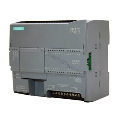 Figure 1: Front view of the Siemens 6ES7214-1BD23-0XB0 industrial automation component showing its physical design and enclosure.