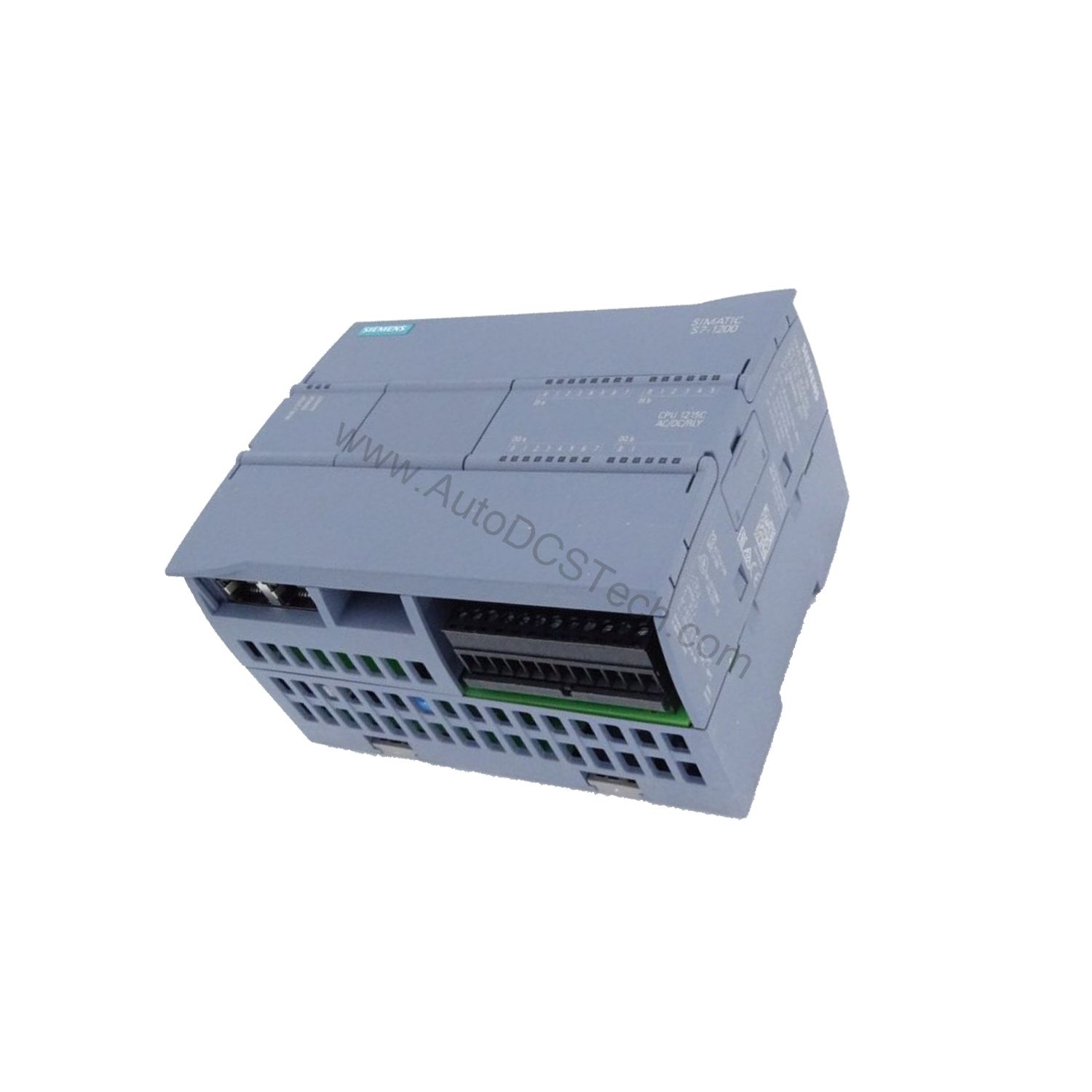 Figure 2: Technical layout and connection details for the Siemens 6ES7215-1BG40-0XB0 industrial automation component.