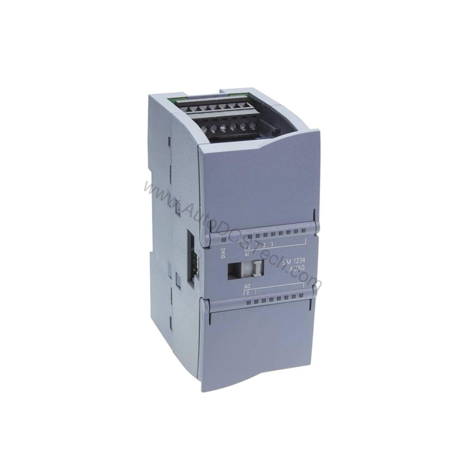 Figure 1: Front view of the Siemens 6ES7234-4HE32-0XB0 industrial automation component showing its physical design and enclosure.