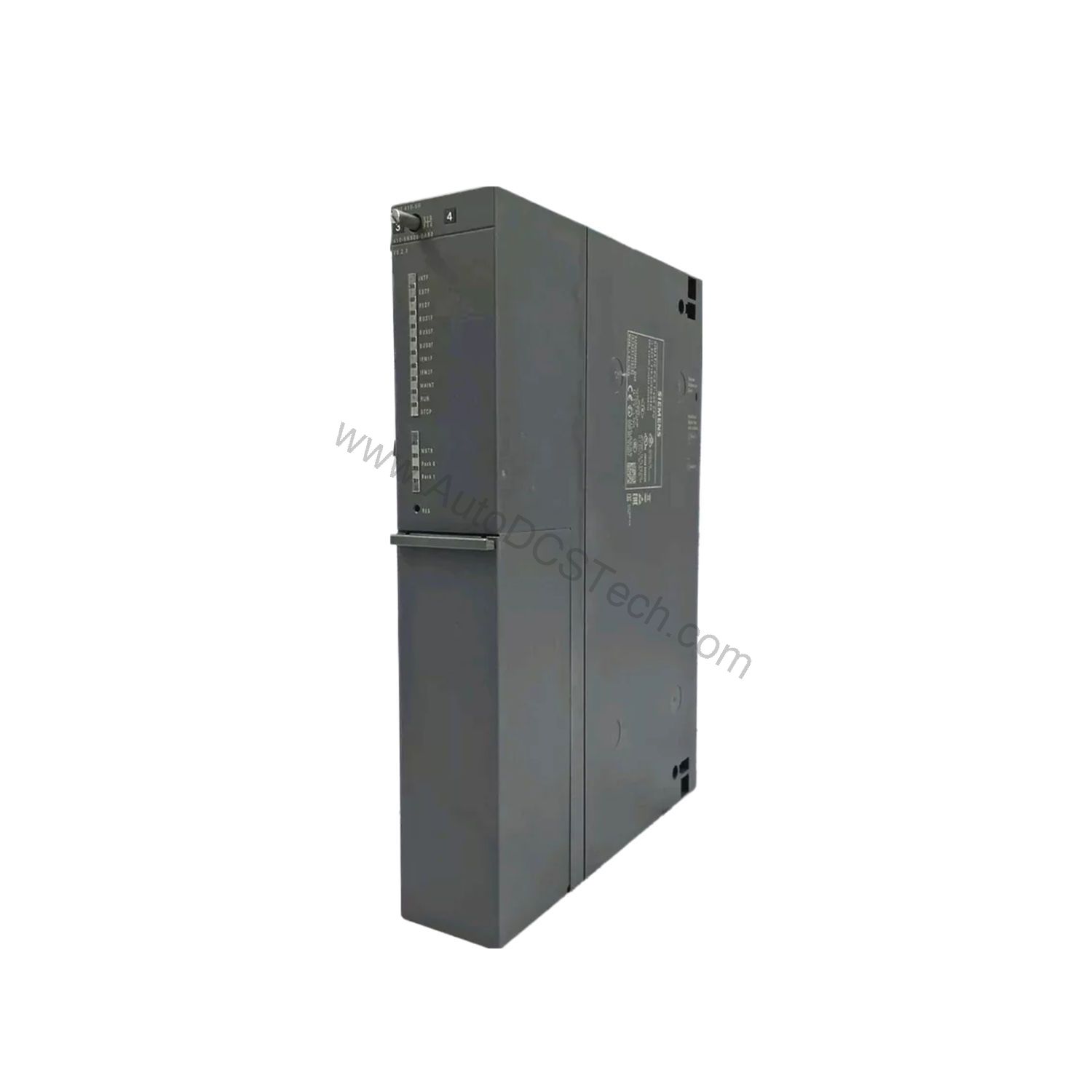 Figure 1: Front view of the Siemens 6ES7410-5HX08-0AB0 industrial automation component showing its physical design and enclosure.