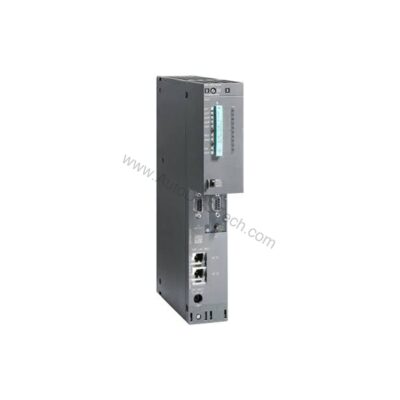 Figure 1: Front view of the Siemens 6ES7416-3ER05-0AB0 industrial automation component showing its physical design and enclosure.