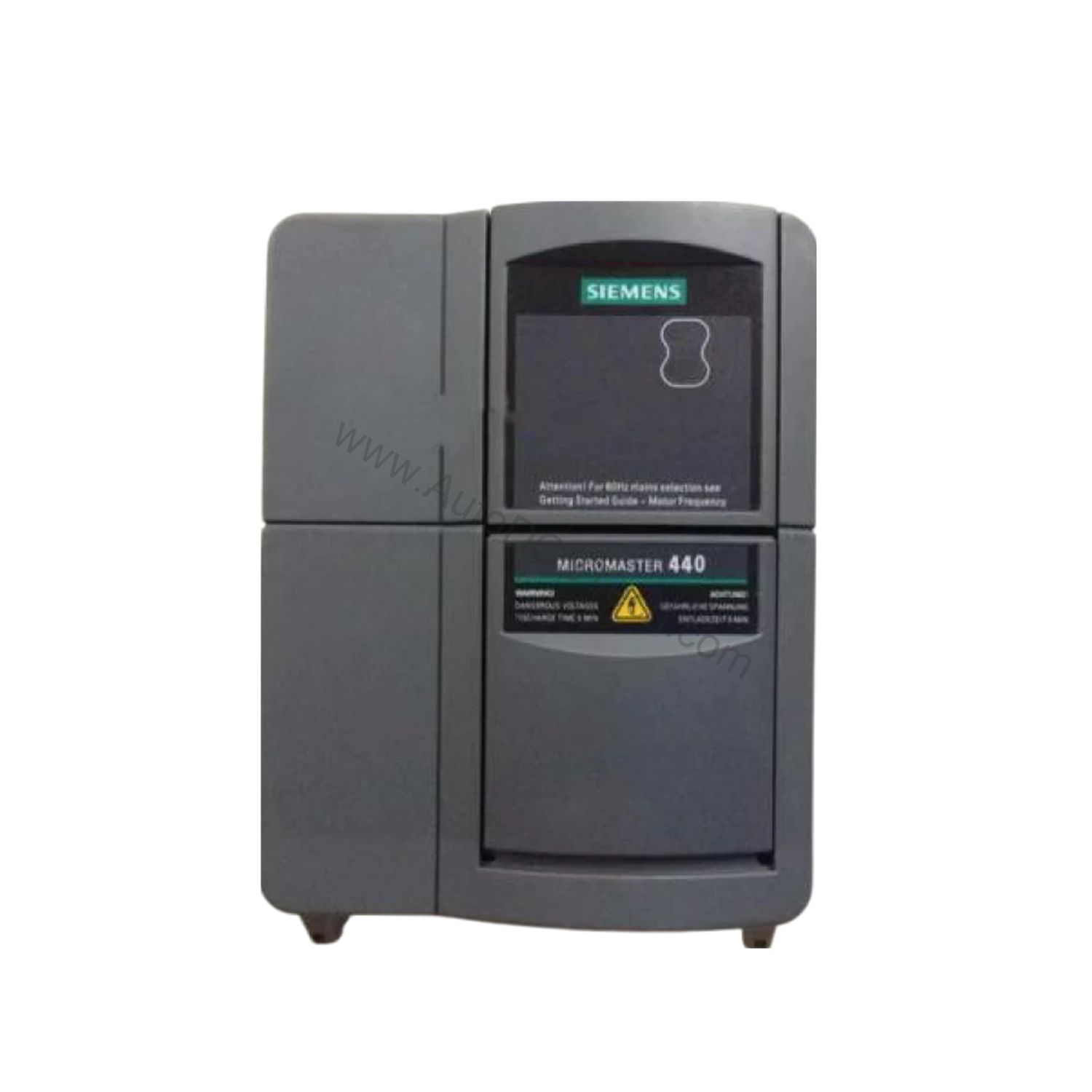 Figure 1: Front view of the Siemens 6SE6440-2UD41-1FB1 industrial automation component showing its physical design and enclosure.