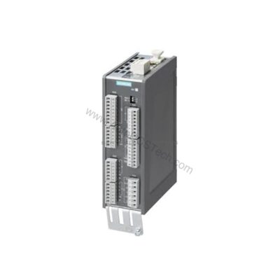 Figure 1: Front view of the Siemens 6SL3055-0AA00-3AA1 industrial automation component showing its physical design and enclosure.