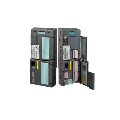 Figure 2: Technical layout and connection details for the Siemens 6SL3244-0BB00-1PA1 industrial automation component.
